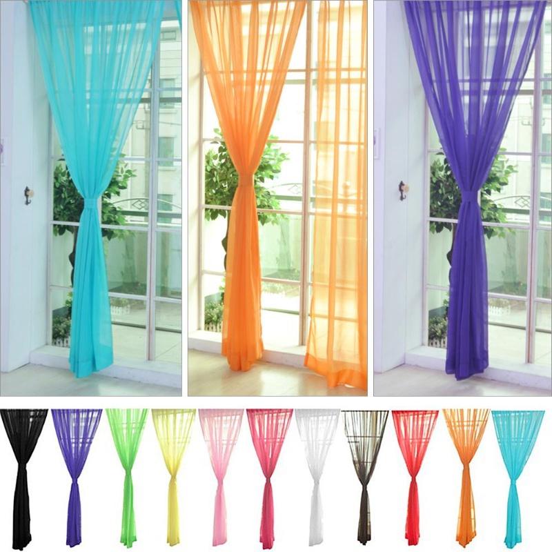 Rèm Voile Hoa, 100 * 200cm, Màu Pastel Sáng, Đầy Màu Sắc, Trang Trí Ngôi Nhà Đẹp, Bảng Điều Khiển Rèm Cửa Và Cửa Sổ, Voan Xuyên thấu, Khăn Quàng cổ, Thích Hợp Cho Lễ Ramadan Raya, Không Bao Gồm Vỏ Gối 0
