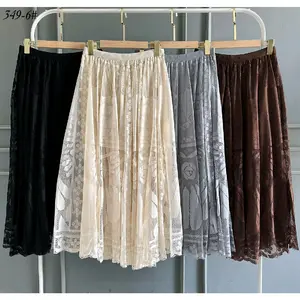 QUEEN - Rok Brukat Lace Panjang Premium Import