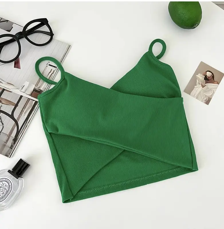 ÁO HAI DÂY ĐẮP CHÉO TÔN DÁNG ( CÓ MÚT NGỰC ) 5