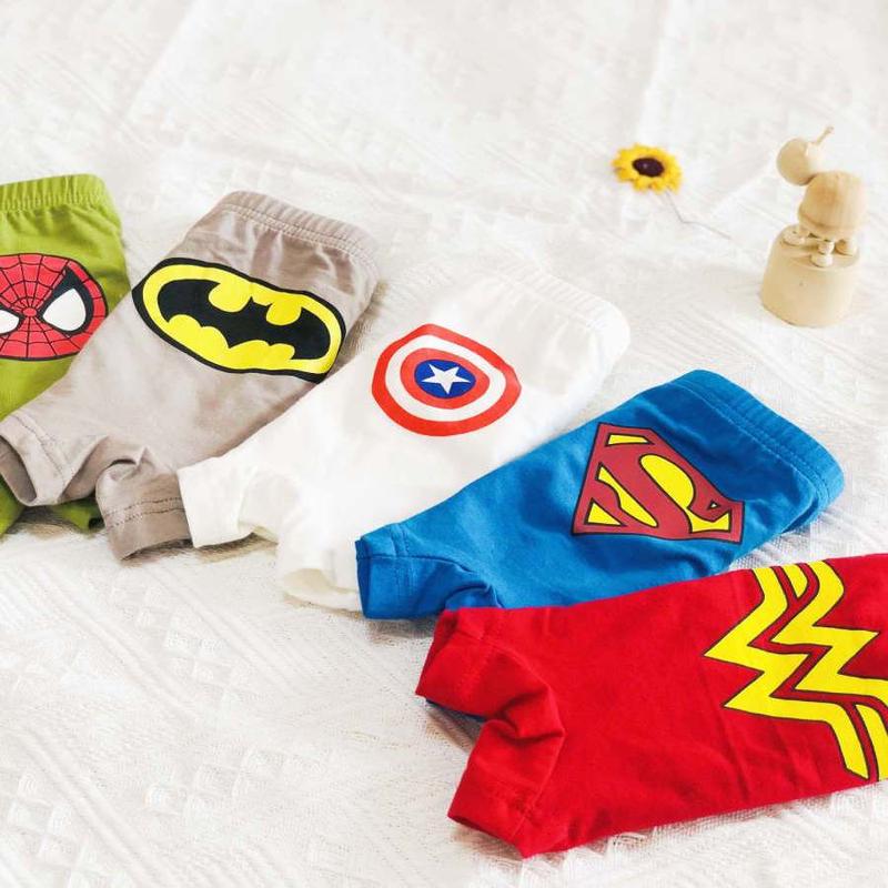 Đồ Lót Bé Trai, Chất Liệu Cotton Nguyên Chất, Quần Lót Boxer, Phù Hợp Cho Bé Từ 5 Đến 12 Tuổi, Đồ Mặc Nhà Mùa Hè, Thiết Kế Người Nhện, Loại A 3