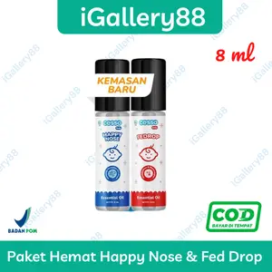 Cessa Baby Paket Happy Nose & Fedrop Meredakan Bapil Demam Essentials Oil Bayi Biru Merah