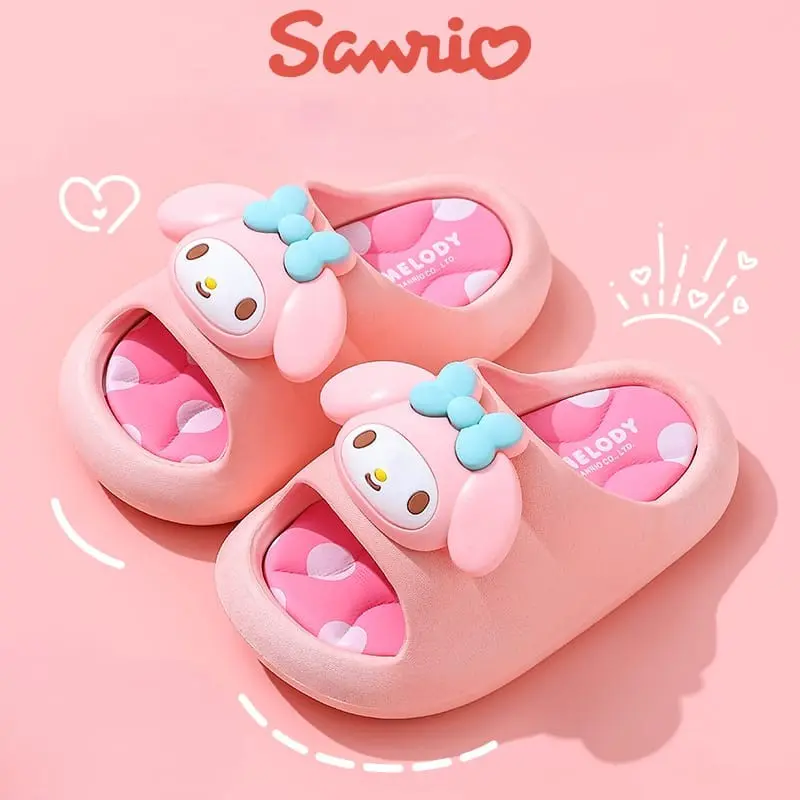 HAPPY Sandal Karakter SANRIO Polkadot Anak Perempuan ABG Dewasa Model Kekinian Bisa COD