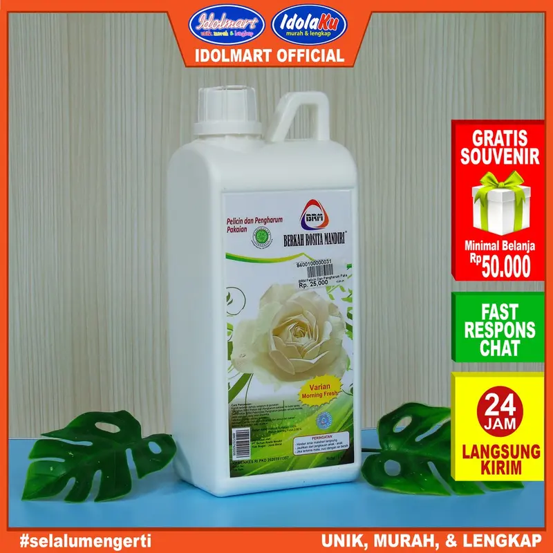 IDOLAKU BRM Pelicin & Pengharum Pakaian 1000 ml Pewangi Loundry Original 5