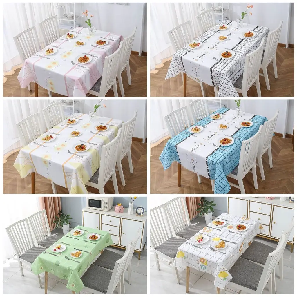 Taplak Meja NORDIK modern 137X90cm Taplak meja anti air anti minyak