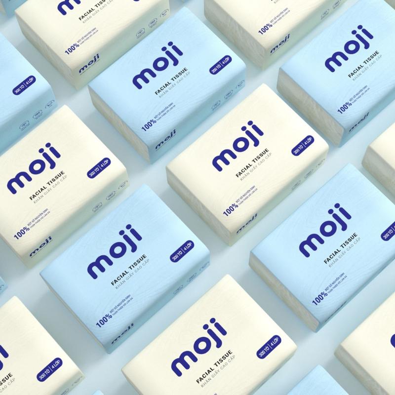 Thùng 40 gói rút khăn giấy ăn Moji 4 lớp cao cấp nguyên liệu bột gỗ nguyên sinh tự nhiên không hóa chất không tẩy trắn 7