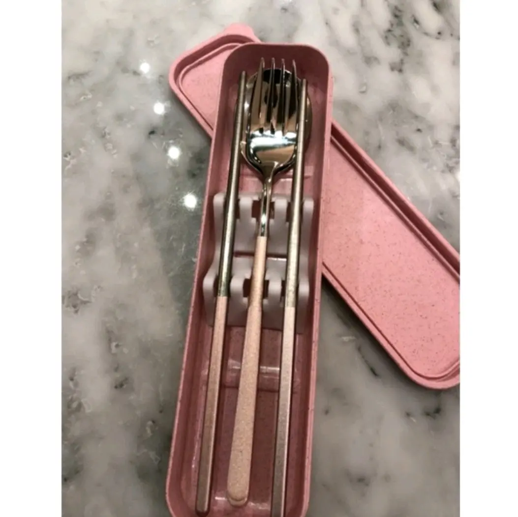 sendok Korea set warna cantik
