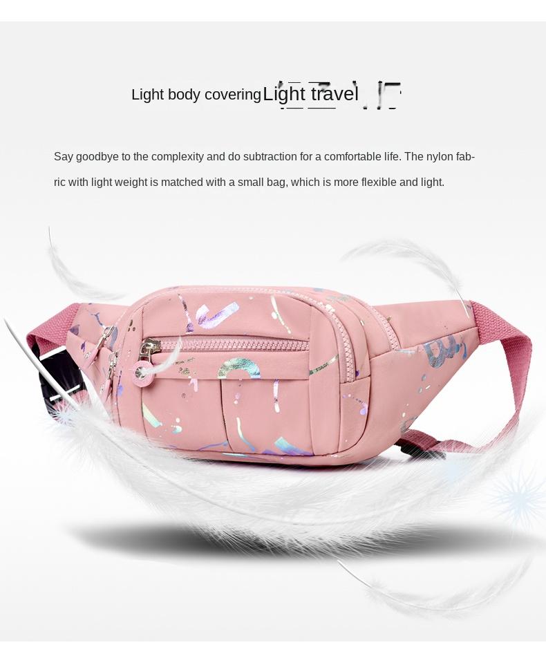 Product Introduction of Túi Đeo Ngực Cho Nữ, Hàng Mới Về Mùa Hè, Nhiều Khóa Kéo, Túi Đeo Chéo, Thích Hợp Cho Các Hoạt Động Thể Thao Ngoài Trời, Lưu Trữ Chống Thấm Nước, Túi Đeo Hông, Cho Bé Gái 5