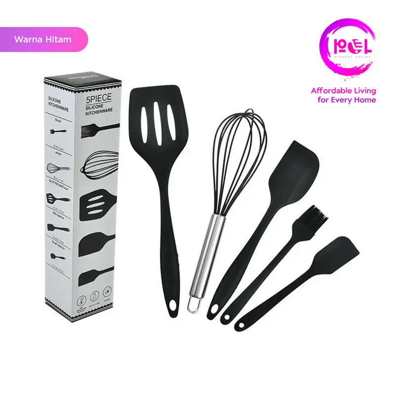 [POL] COD Spatula Silikon Set 5 in 1 | Sutil Dapur | Set Spatula Set 5 in 1 5