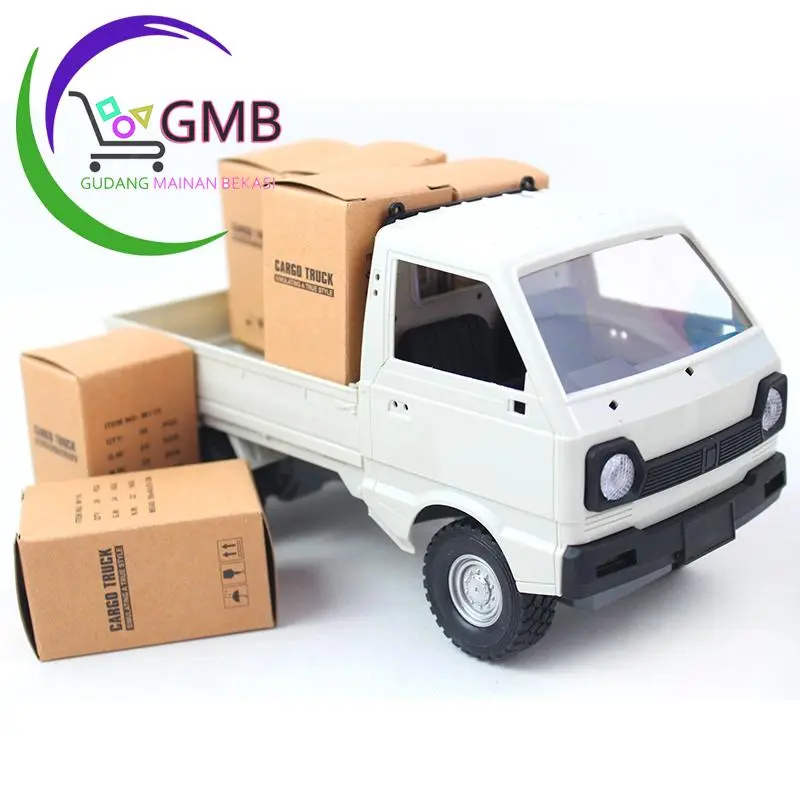 MAINAN ANAK REMOTE CONTROL MOBIL PICKUP 5A-513X MOBIL CARGO ANGKUT BARANG TERBUKA Ban Karet Free Baterai Mobil 3