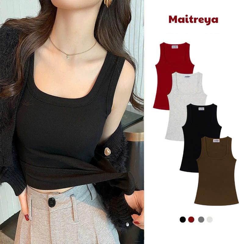 Product Introduction of Áo 3 Lỗ Nữ Bản Viền To Thun Tăm Trơn Ôm Body Mặc Tôn Dáng Eo Thon 0