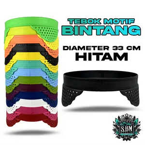TEBOK LOVEBIRD MOTIF BINTANG DIAMETER 33CM WARNA HITAM | WADAH UNTUK SANGKAR KANDANG BURUNG LOVEBIRD