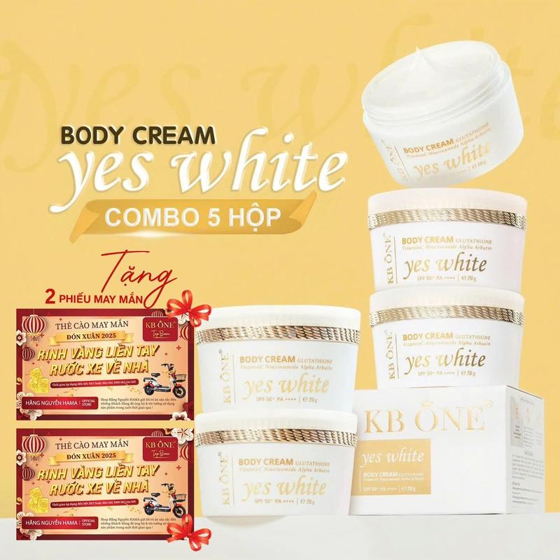 Combo 5 Hộp Kem Body YesWhithe KBONE - Hỗ Trợ Dưỡng Da Nhẹ Nhàng