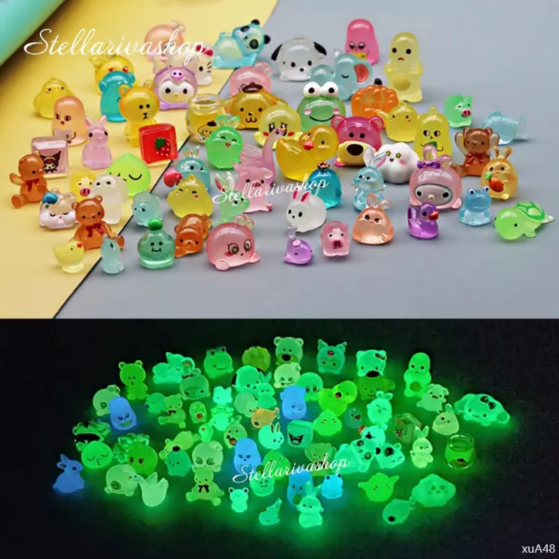 Charm dạ quang phát sáng nhiều mẫu link 4, giao màu ngẫu nhiên, DIY (1 cái)