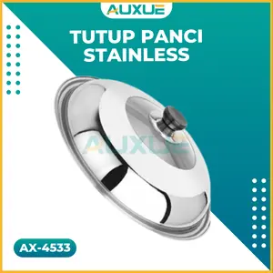 AUXUE【COD】Tutup Wajan Kuali Panci Stainless Stell 8 Ukuran AX-CH4533 / 4534 / 4535 / 4536 / 4537 / 4538 / 4538 / 4539 / 4540