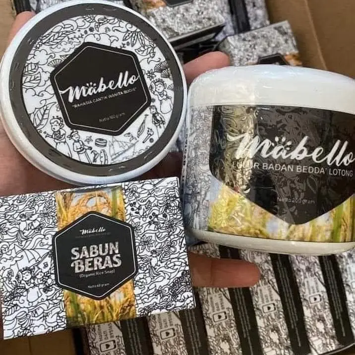 1 paket Produk mabello lulur & sabun