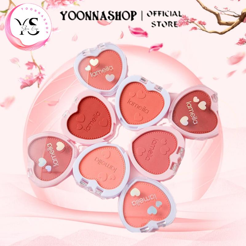 Phấn Má Hồng Mịn Nhẹ Tự Nhiên Giữ Màu LAMEILA Vỏ Trái Tim Siêu Xinh