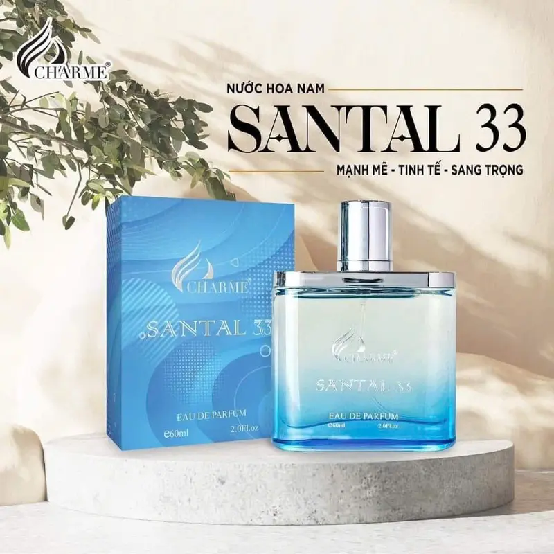 CHARME PERFUME-Nước hoa nam SANTAL 33 60ml-hương gỗ sang trọng, cá tính, mạnh mẽ Perfume Xịt Thơm Cosmetic 4