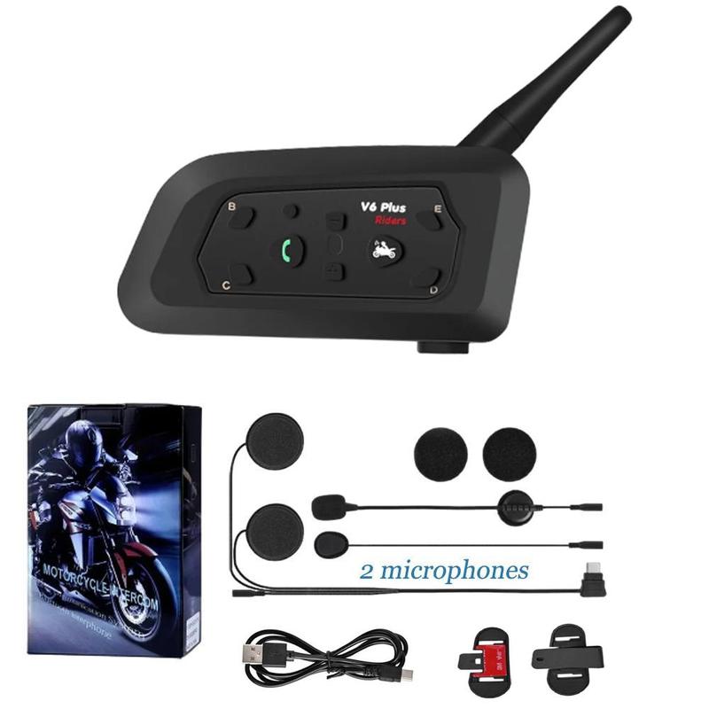 Product Introduction of Motorcycle Helmet Intercom Headset, Motorcycle Bluetooth-compatible Helmet Headset Walkie Talkies, Waterproof Full Duplex Communicator for Riders 0