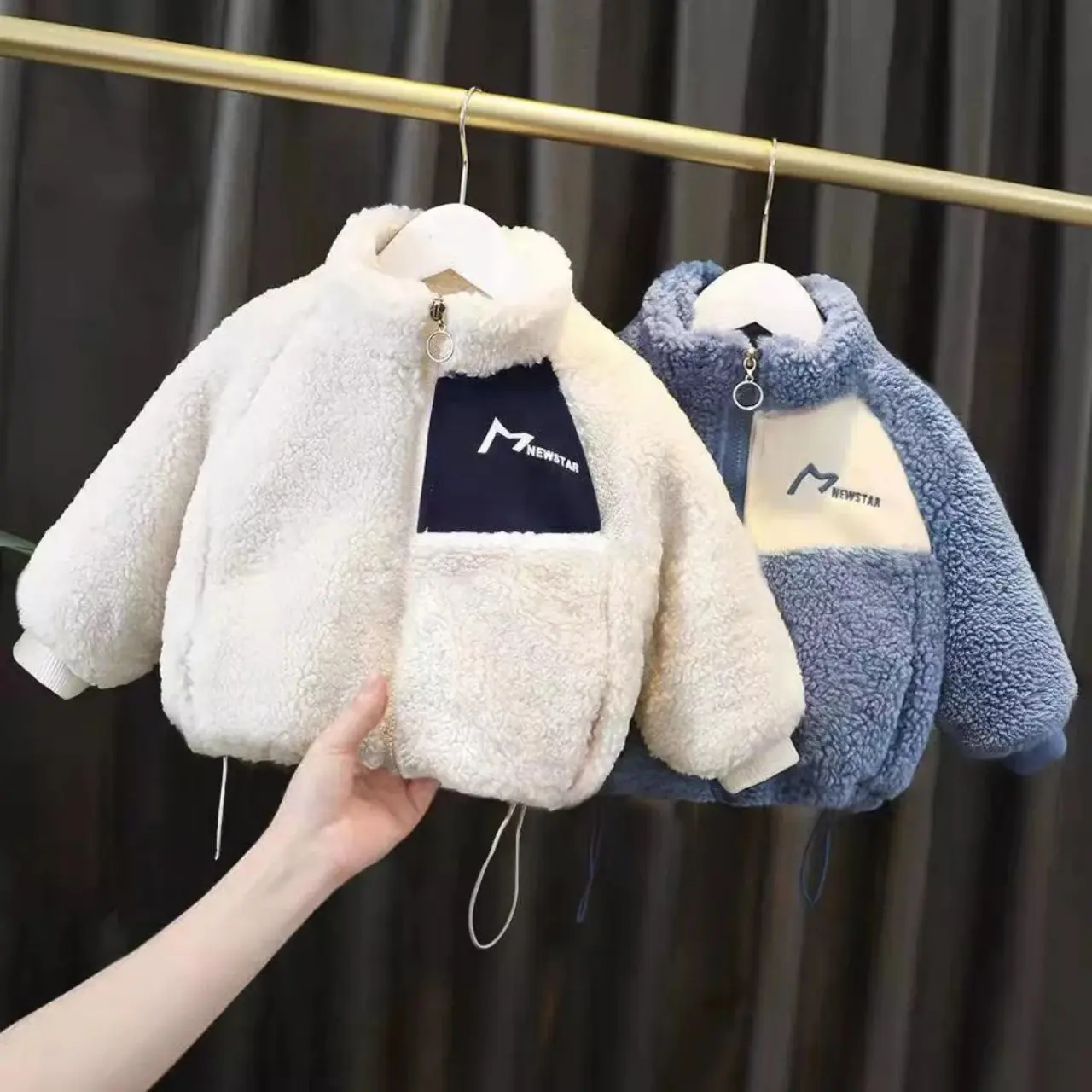 ÁO khoác nông cừu cho bé trai bé gái,áo lót bông dày ấm cho bé từ 7-27kg