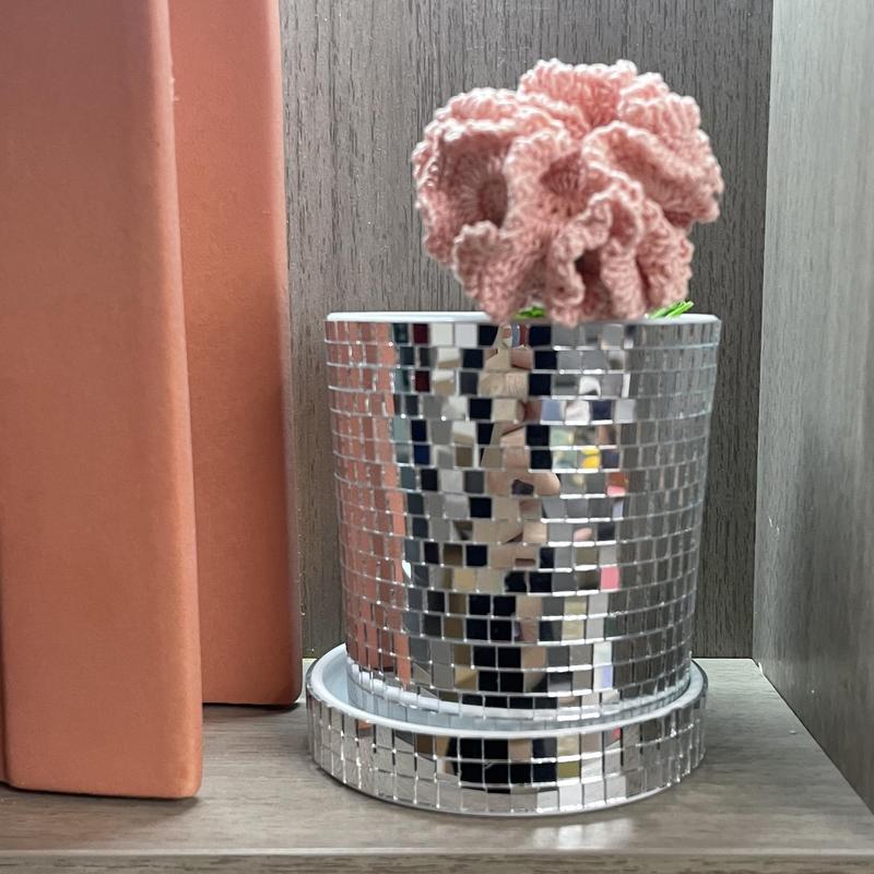 Glitter Decorative Plant Pot, Disco Flower Pot, Decorative Plant Pot for Home Garden Decoration 6