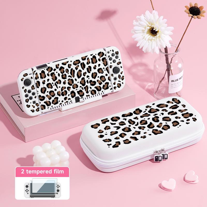 3-in-1 Switch Accessories, Portable Storage Bag & Switch Protective Case & Tempered Film, Large Capacity Travel Storage Bag for Switch NS/OLED 4