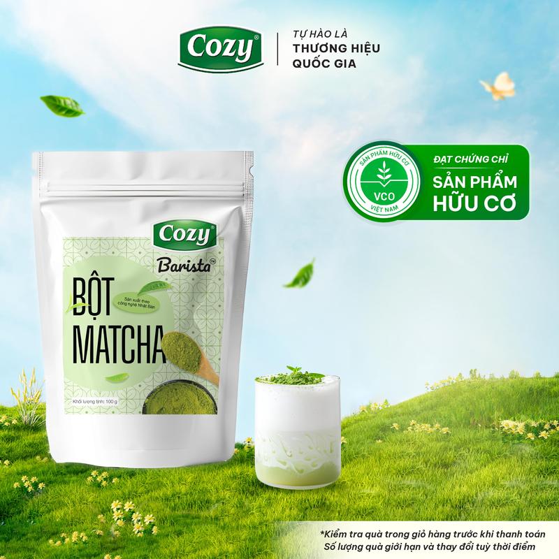 Bột Matcha Cozy 100gr Trà Xanh  Nguyên Chất Công Nghệ Nghiền Không Sinh Nhiệt Nhật Bản Làm Bánh Làm Đẹp Pha Chế
