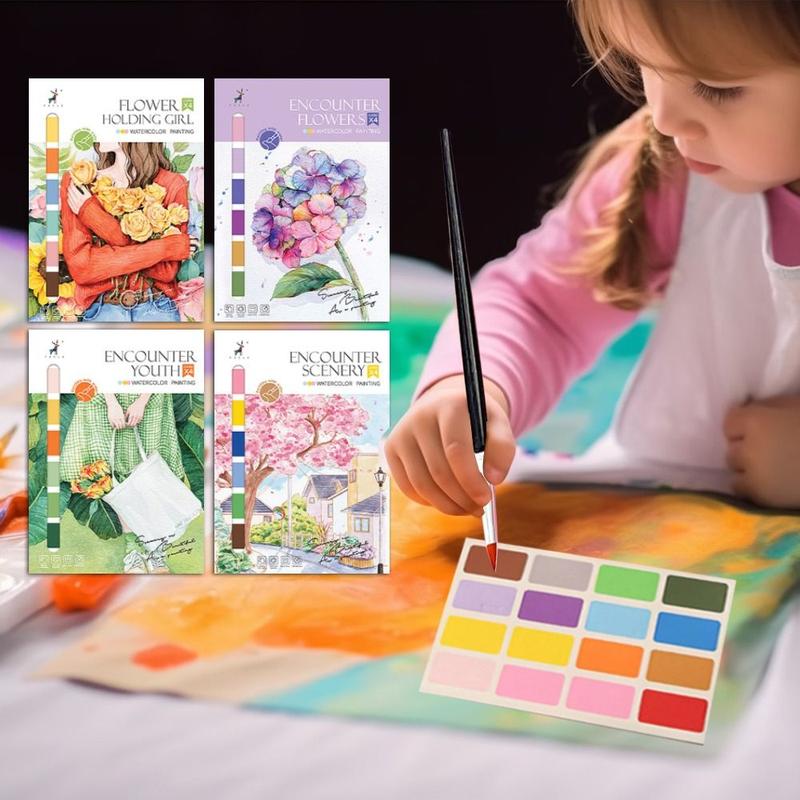 Product Introduction of New Educational Toys Kids Watercolor Painting Book Portable Xmas Gifts Drawing Paper Children Birthday Graffiti Coloring Book 20