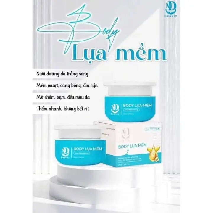 Kem Body Lụa Mềm Hỗ Trợ Dưỡng Trắng MD Beauty