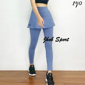 KADENS Legging Rok Senam wanita polos/Legging Rok Panjang/Legging Senam Muslimah/Celana Senam Wanita Muslimah