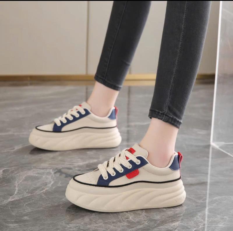 giày da nữ  -tăng chiều cao - phong cách hàn quốc -mã 03 giay  doc Shoes Sneaker Nhung 8