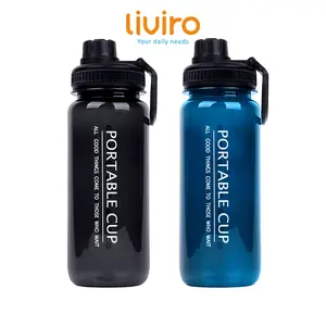 LIVIRO Botol Minum Portable Olahraga Anak cowo 1 Liter Premium  Air Sport Gym Bottle Design Anti Bocor / Anti Tumpah Murah Estetik BPA FREE