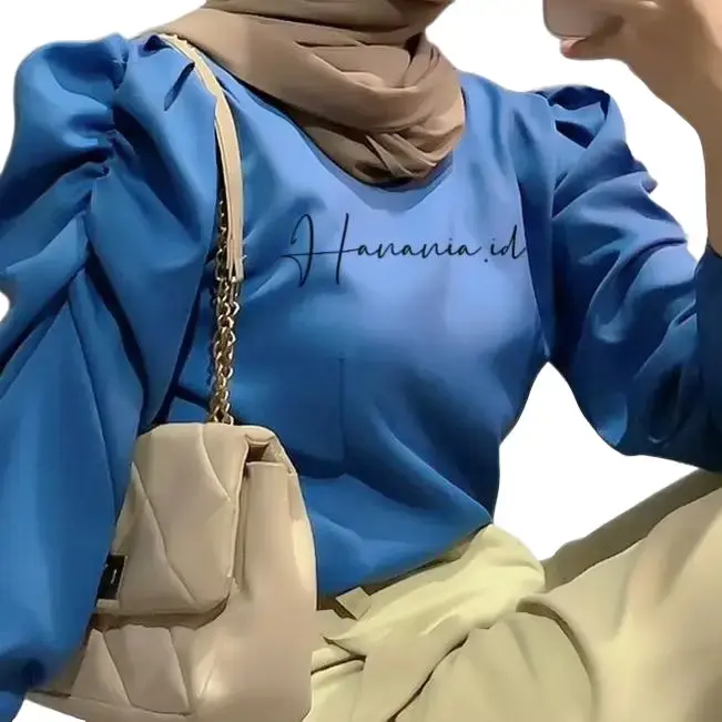 BAJU BLOUSE ATASAN PUFFY BALON BAHU SAMPAI SIZE BESAR XXL Top Wanita