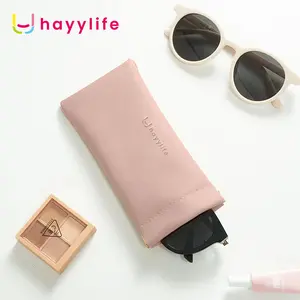 Hayylife Tas Kacamata Kulit Magnet Anti air untuk Penyimpanan Perhiasan, Tas Pouch Penyimpanan Flanel  Power Bank Kacamata HL-AGB818 Glasses