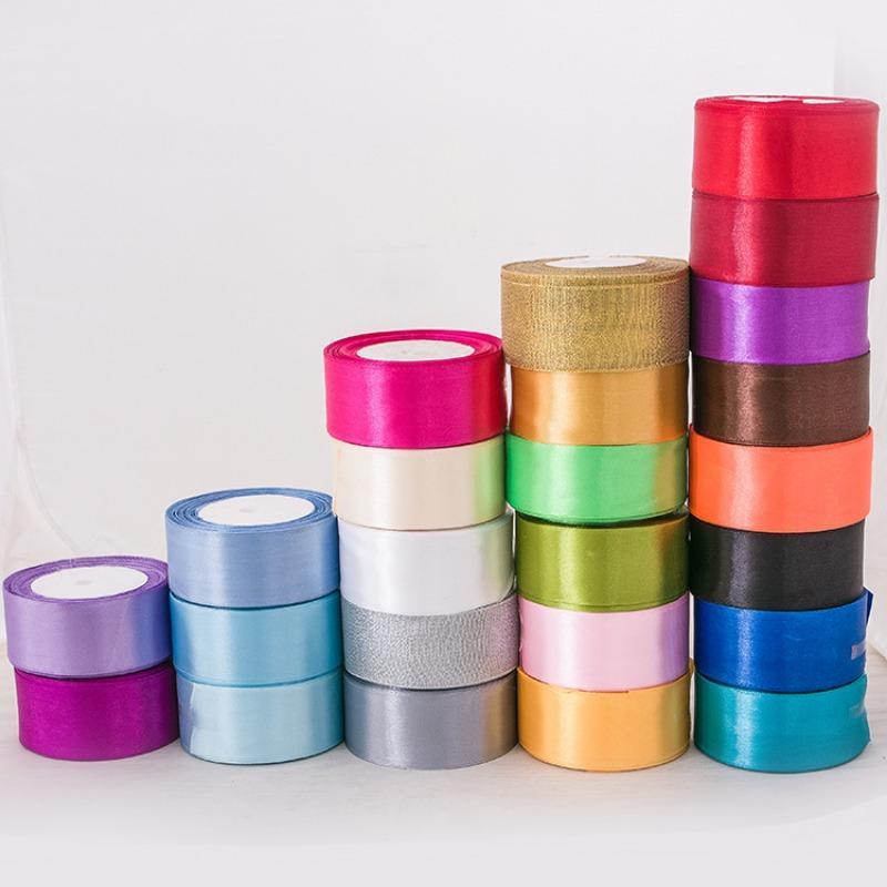 Satin Ribbon, 1 Roll Gift Wrapping Ribbon, Suitable for DIY Handmade Gift Packaging Ribbon, Flower Bouquet Party Home Decoration Supplies 3