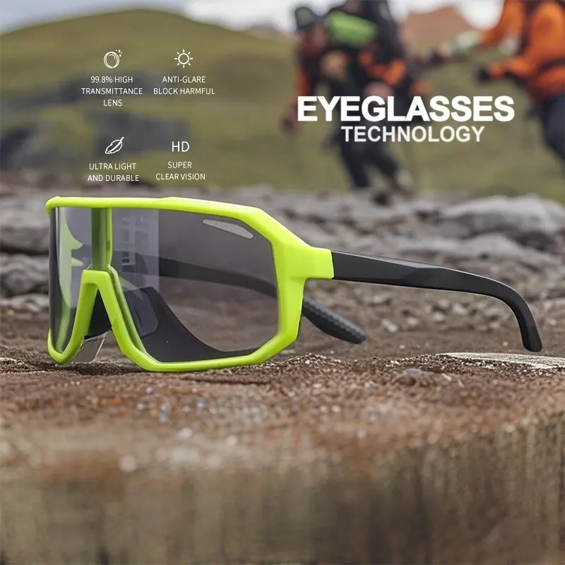 Kacamata Hitam Photochromic Bersepeda Fashion Pria Wanita Running Olahraga Luar Ruangan