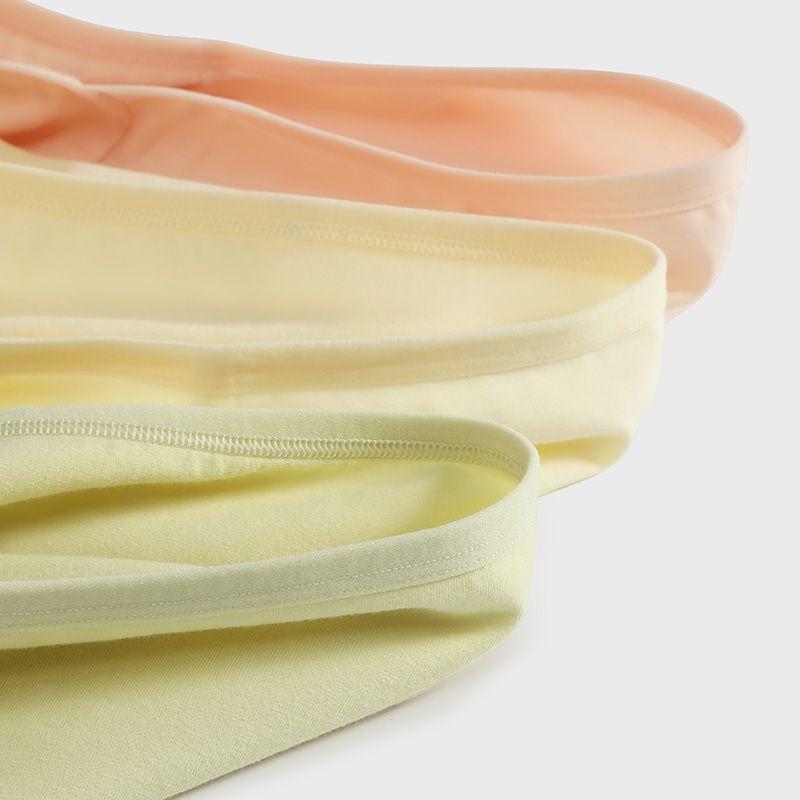 [Skin-Friendly and Non-Rolling] Duoduo Cotton Pure Cotton Women's Underwear 7A Antibacterial Crotch Summer Thin Mid-Waist High Elastic Breathable Non-Pinching Triangle Shorts for Women 7