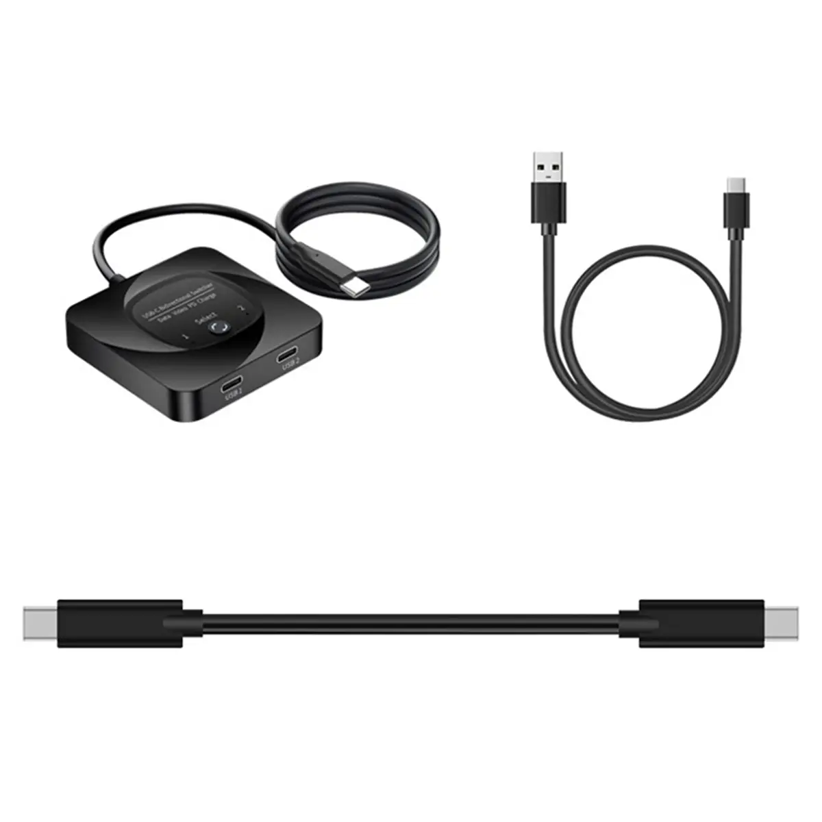 USB-C Switch Distributor Two Into One Out Converter Type-C 2 Into 1 Out 8K Portable Two-Way -Convertible Switcher