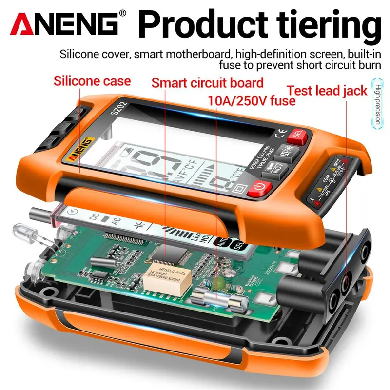 Digital Smart Multimeter, Digital Multimeter with LCD Display, Handheld Multimeter for Home Use, Boyfriend Gift, Tool, Electrical 6