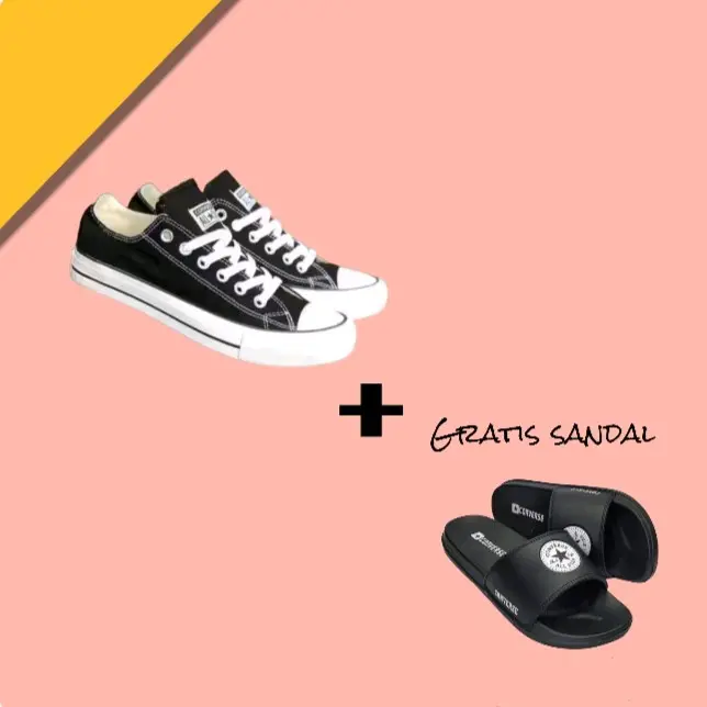 promo beli sepatu gratis sandal Canvas Casual Shoes Sepatu Sekolah