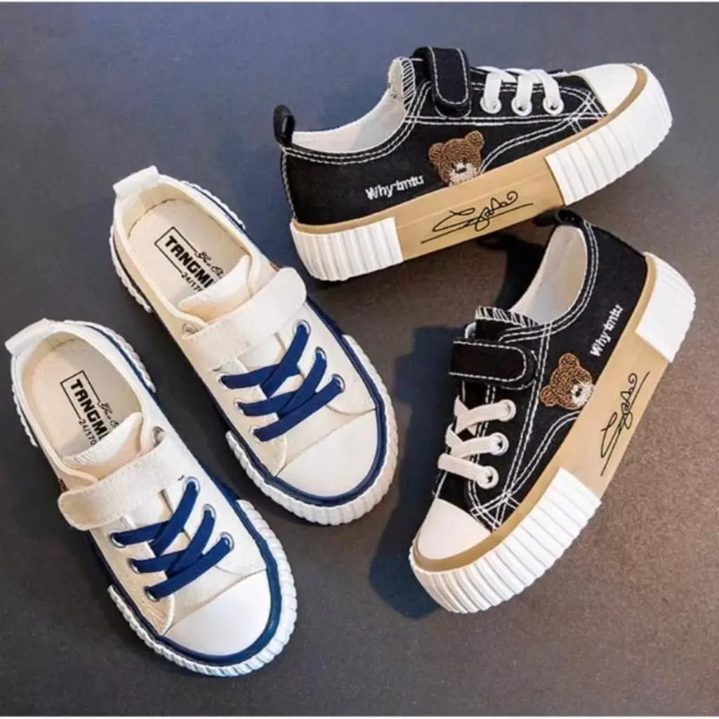 Sepatu Sneakers Anak Laki Laki Dan Perempuan Beruang Pendek