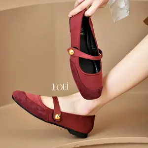 LOEI Stevy Sepatu Flat Shoes Wanita Kerja Lucu Import Terkini 0106