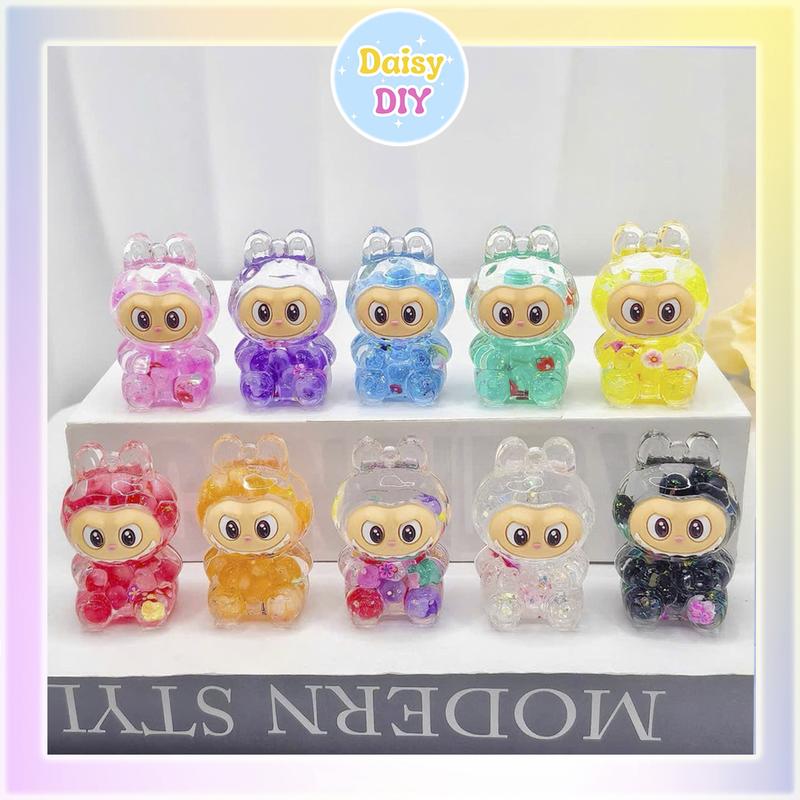 Tự Xé Size Mini 5cm Túi Mù Labubu nước trân châu kim tuyến lấp lánh - mô hình đồ chơi trang trí nhà cửa - làm móc khoá - decor phòng - bàn học- Daisy DIY