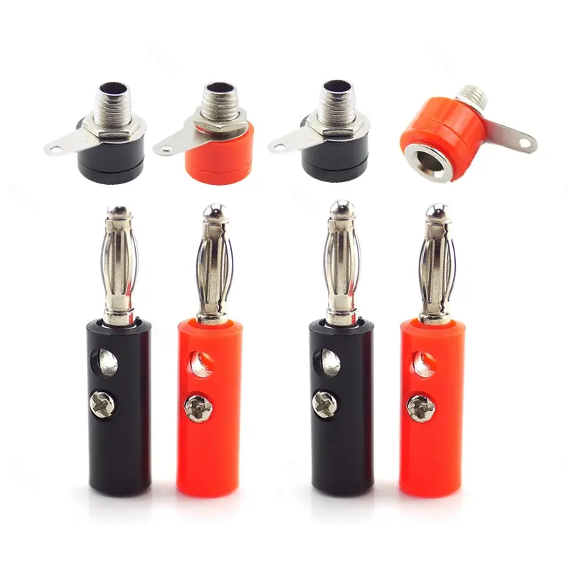 4mm Banana Plug+Socket Connectors For Speaker Wire Pin DIY Tester Instrument Terminal diy Parts  SGB2