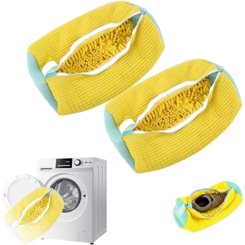 Product Introduction of Shoe Washing Bag, 1 Count/2 Counts Reusable Laundry Shoe Bag with Zipper, Shoe Washing Bag for All Shoe Types and Sizes, Laundry Care Bag 6