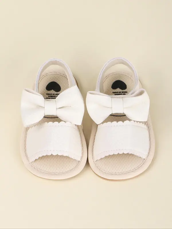 Baby's Cute Cartoon Bowknot Design Sandals, Soft Comfortable Breathable Baby Sandals, Fashionable All-match Non-slip Flat Shoes for Baby Girls 3