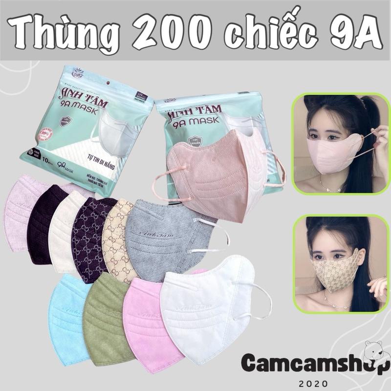 khẩu trang & phụ kiện đủ màu Thùng 200 chiếc khẩu trang 9A mask Anh Tân chống nắng toàn diện, 5 lớp dày, kháng khuẩn, che phủ rộng khautrang khẩu  trang