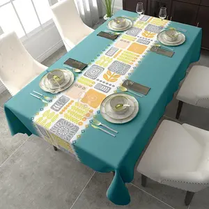 Taplak Meja Makan Waterproof Anti Air Ukuran 137cm x 183xm Bahan PEVA Tahan Air