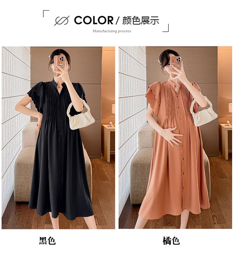 Product Introduction of E69990# Postpartum Embroidery Plus Size Womens Dresses Summer New Arrival Pregnancy Clothes Pregnant Mid-Long Breastfeeding Dress 6