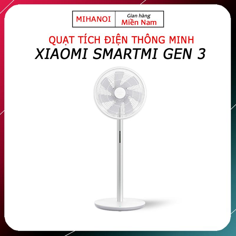 [FLASH SALE] Quạt Tích Điện Thông Minh Xiaomi Smartmi Gen 3 | Phiên Bản Quốc Tế | Tích Điện 20 giờ | Ion âm khử mùi, khử khuẩn, thanh lọc không khí, động cơ không chổi than chống ồn
