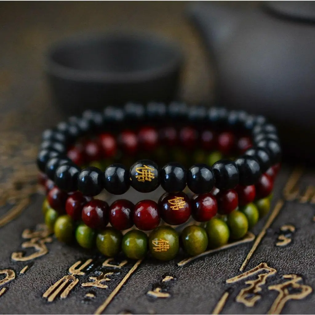 Vòng Tay tràng hạt, Làm Bằng Gỗ Phật, Vòng Tay Chuỗi Mân Côi Phụ Kiện Nam vòng  phong vòng  gỗ vòng  đá lắc  tay Khăn